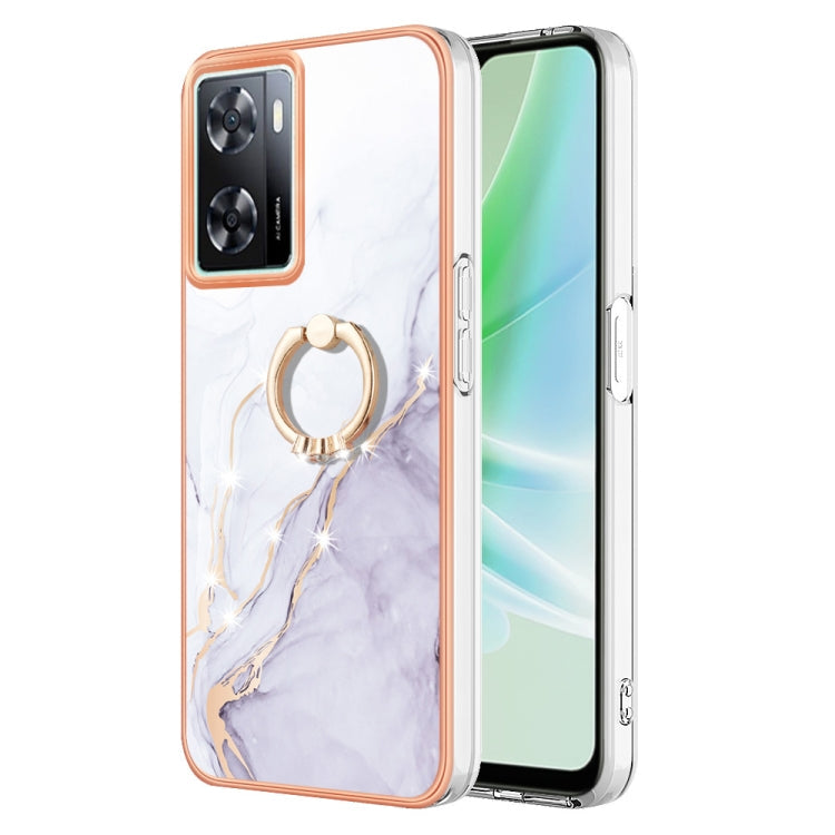 Electroplating Marble IMD TPU Phone Case with Ring Holder My Store