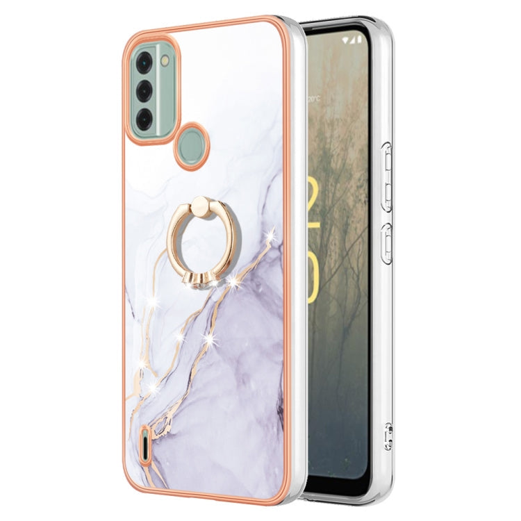 Electroplating Marble IMD TPU Phone Case with Ring Holder