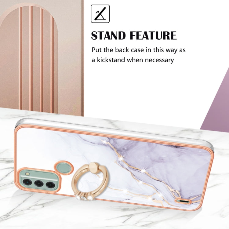 Electroplating Marble IMD TPU Phone Case with Ring Holder My Store