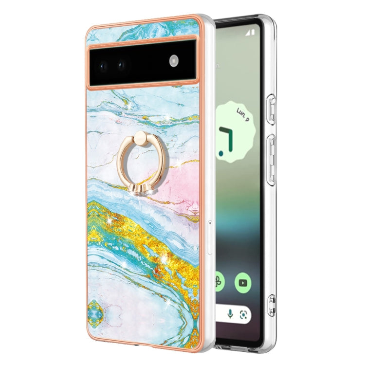 Electroplating Marble IMD TPU Phone Case with Ring Holder, Series 2 My Store