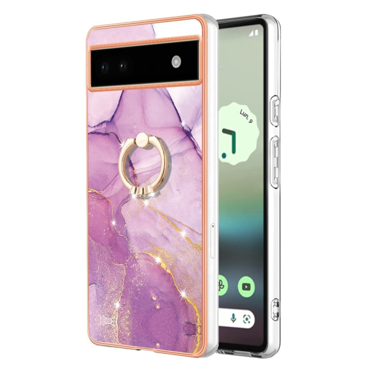 Electroplating Marble IMD TPU Phone Case with Ring Holder, Series 2 My Store