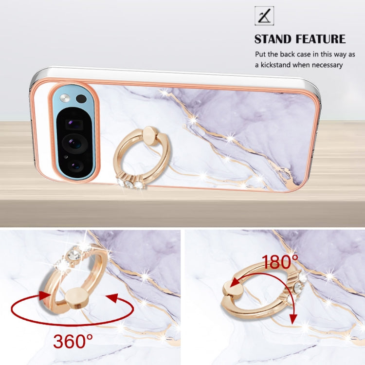 Electroplating Marble IMD TPU Phone Case with Ring Holder, Series 1 My Store