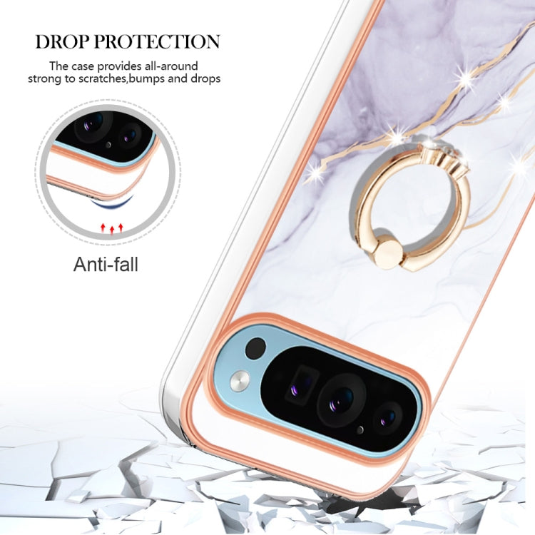 Electroplating Marble IMD TPU Phone Case with Ring Holder, Series 1 My Store