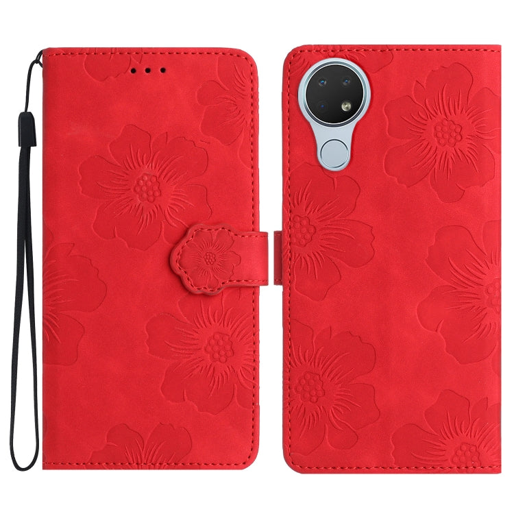 Flower Embossing Pattern Leather Phone Case My Store