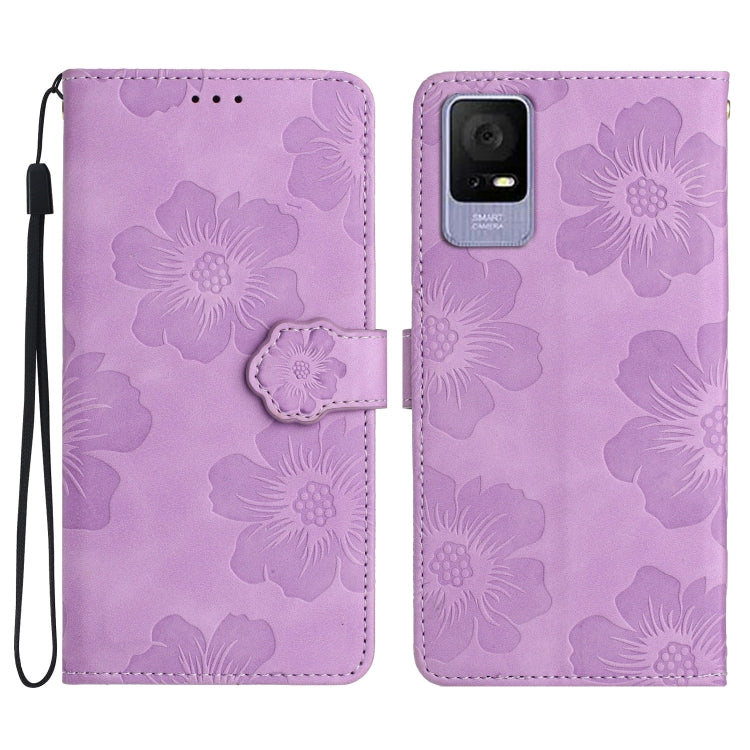 Flower Embossing Pattern Leather Phone Case My Store