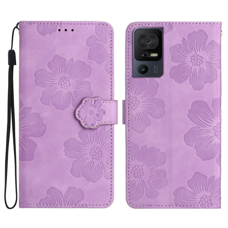 Flower Embossing Pattern Leather Phone Case My Store