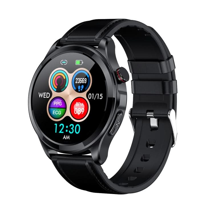 TK22 1.39 inch IP67 Waterproof Leather Band Smart Watch Supports ECG / Non-invasive Blood Sugar