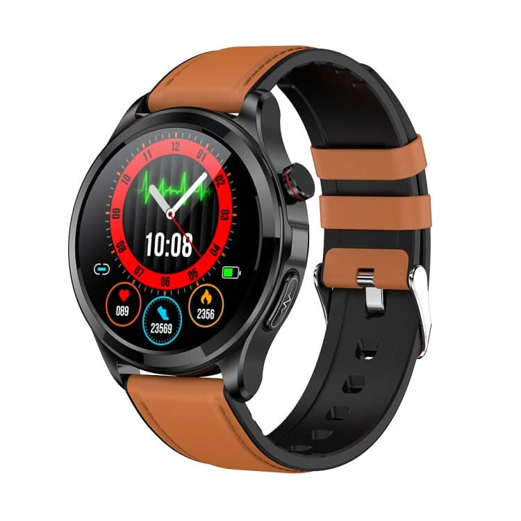 TK22 1.39 inch IP67 Waterproof Leather Band Smart Watch Supports ECG / Non-invasive Blood Sugar