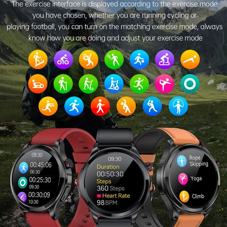 TK22 1.39 inch IP67 Waterproof Leather Band Smart Watch Supports ECG / Non-invasive Blood Sugar