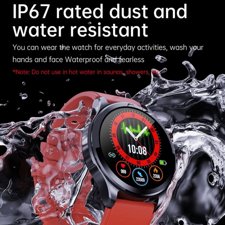 TK22 1.39 inch IP67 Waterproof Leather Band Smart Watch Supports ECG / Non-invasive Blood Sugar