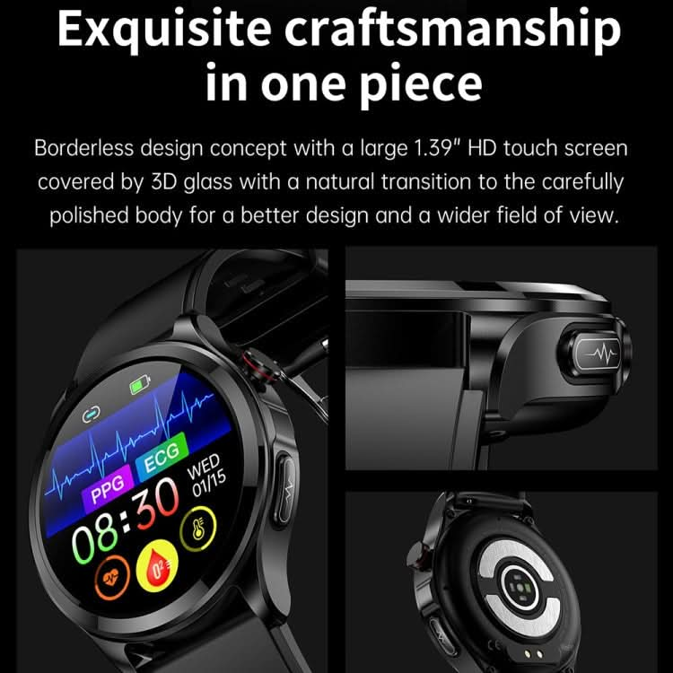 TK22 1.39 inch IP67 Waterproof Silicone Band Smart Watch Supports ECG / Non-invasive Blood Sugar