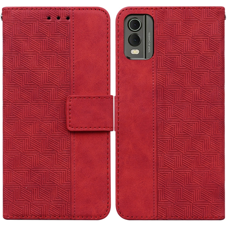 Geometric Embossed Leather Phone Case