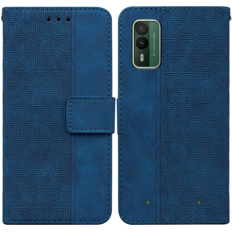 Geometric Embossed Leather Phone Case