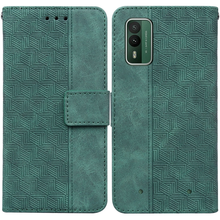 Geometric Embossed Leather Phone Case