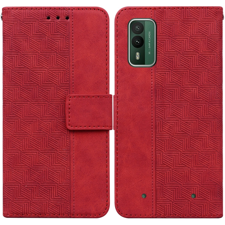 Geometric Embossed Leather Phone Case My Store