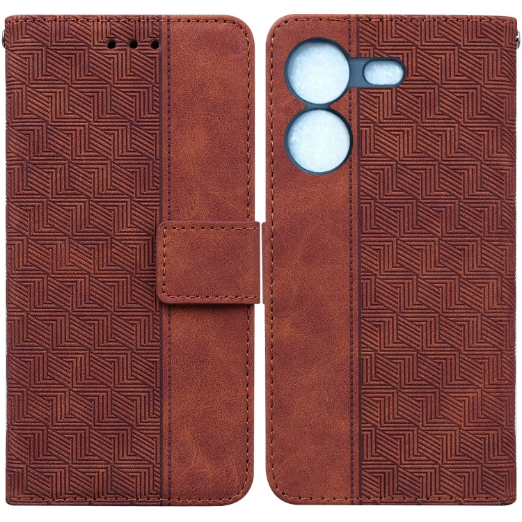 Geometric Embossed Leather Phone Case My Store