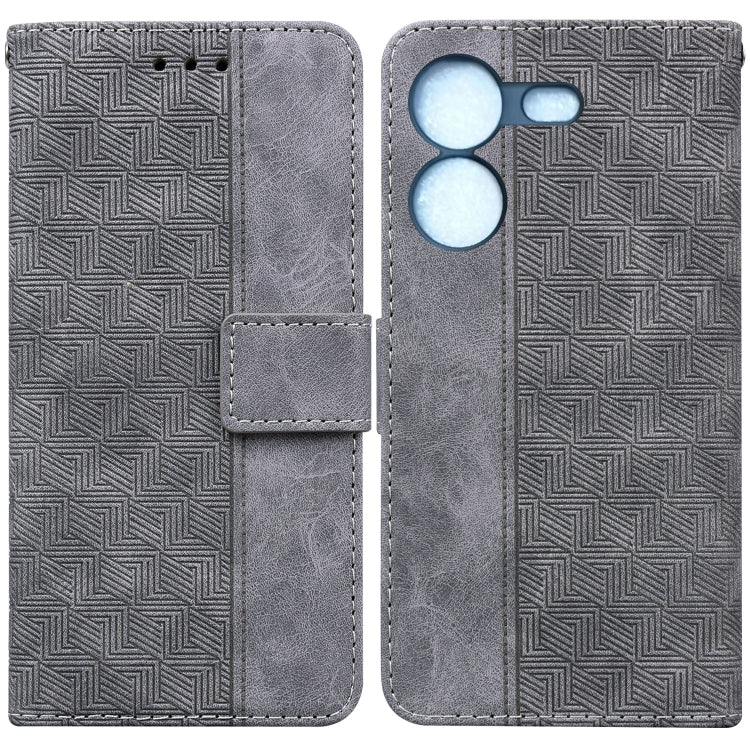 Geometric Embossed Leather Phone Case