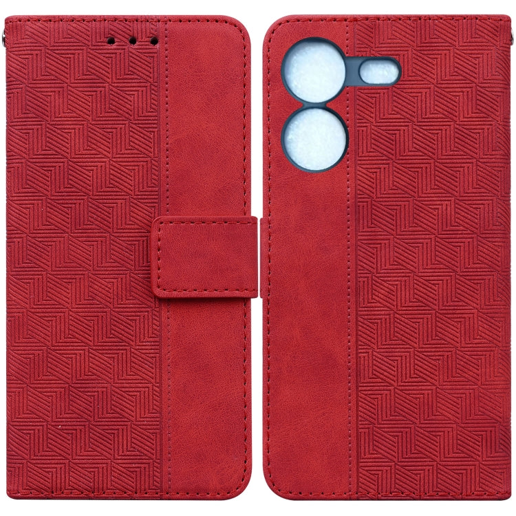 Geometric Embossed Leather Phone Case My Store