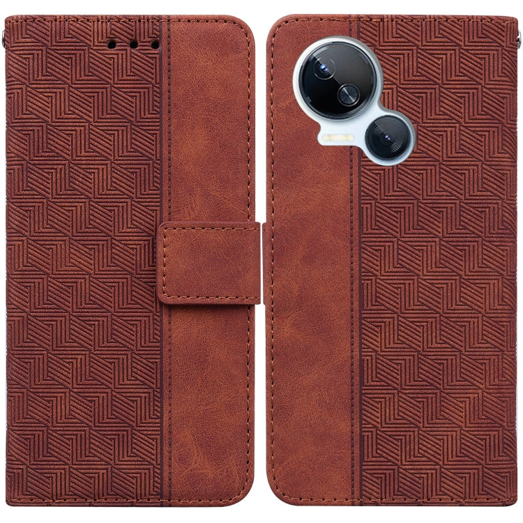 Geometric Embossed Leather Phone Case My Store