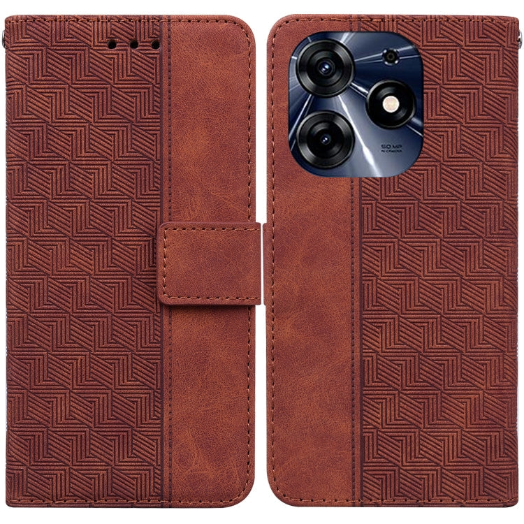 Geometric Embossed Leather Phone Case My Store