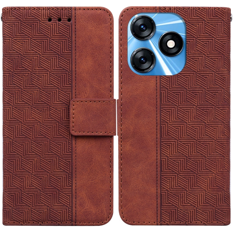 Geometric Embossed Leather Phone Case My Store