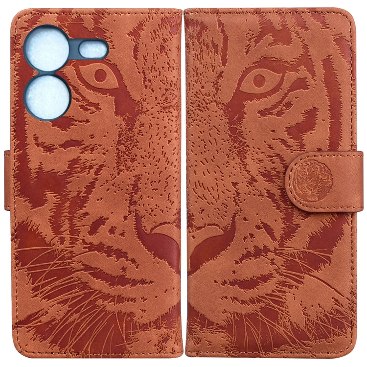 Tiger Embossing Pattern Flip Leather Phone Case