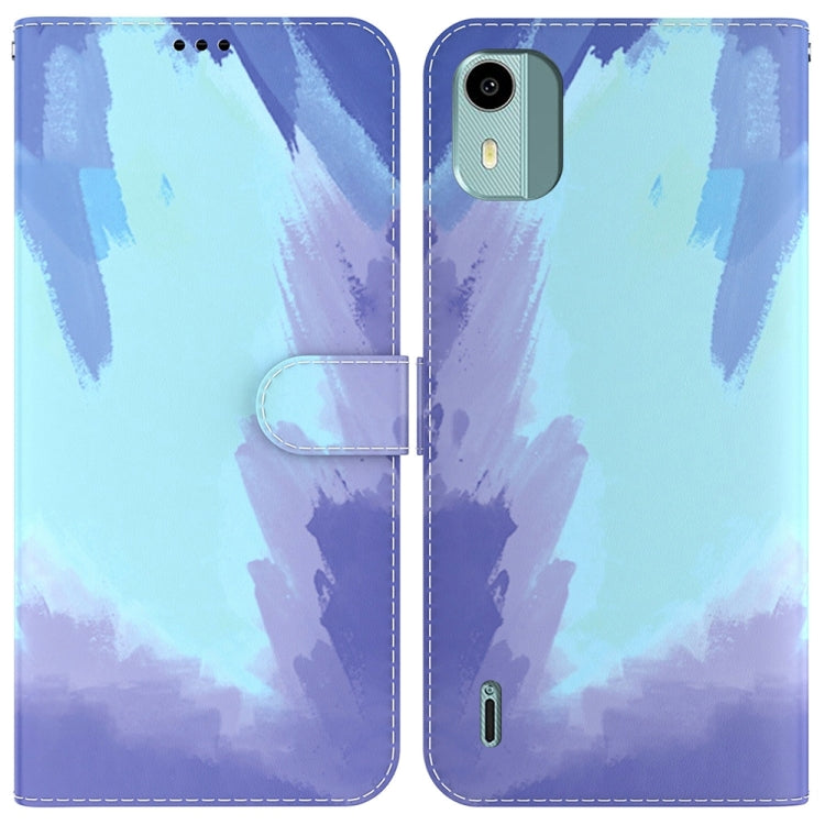 Watercolor Pattern Flip Leather Phone Case