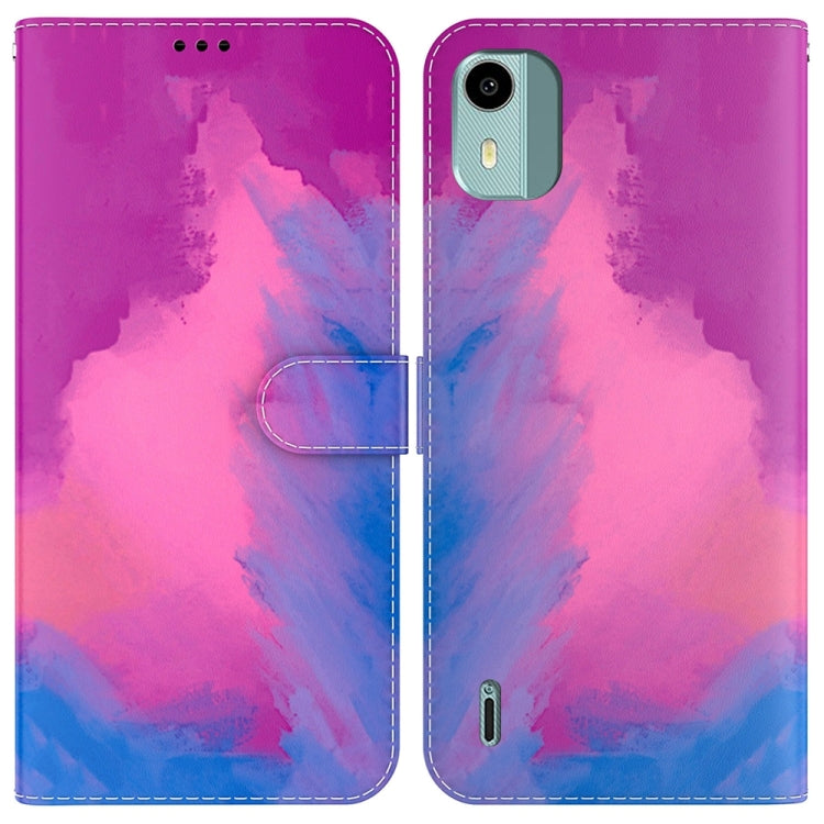 Watercolor Pattern Flip Leather Phone Case