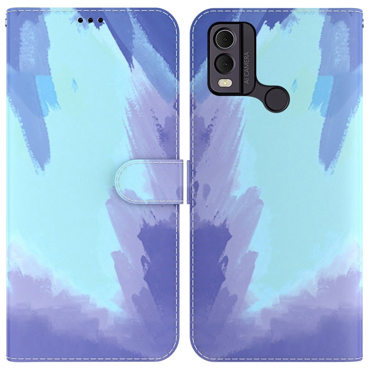 Watercolor Pattern Flip Leather Phone Case