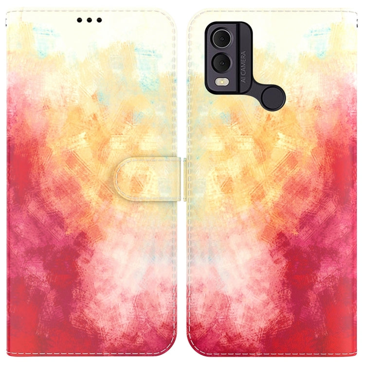 Watercolor Pattern Flip Leather Phone Case