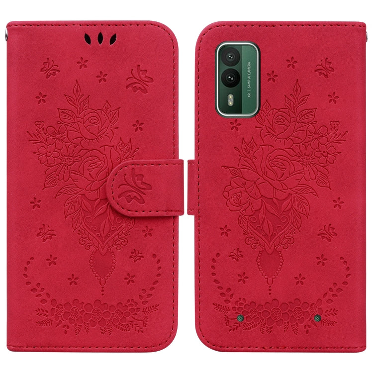 Butterfly Rose Embossed Leather Phone Case My Store