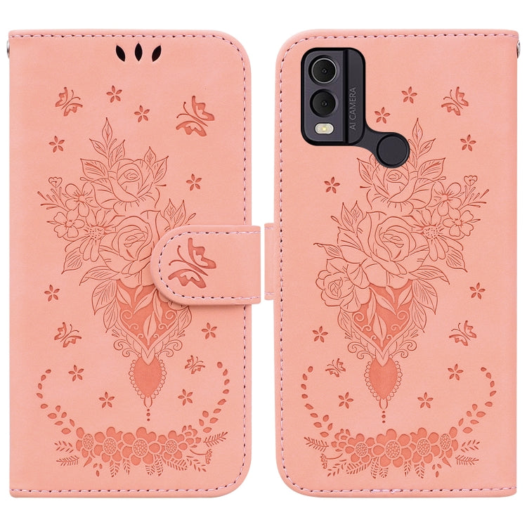 Butterfly Rose Embossed Leather Phone Case My Store