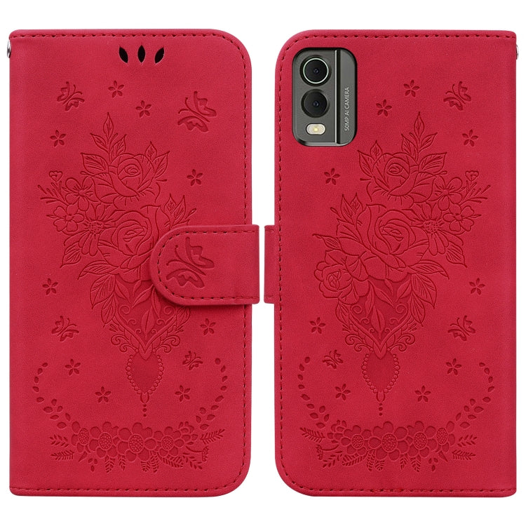 Butterfly Rose Embossed Leather Phone Case My Store