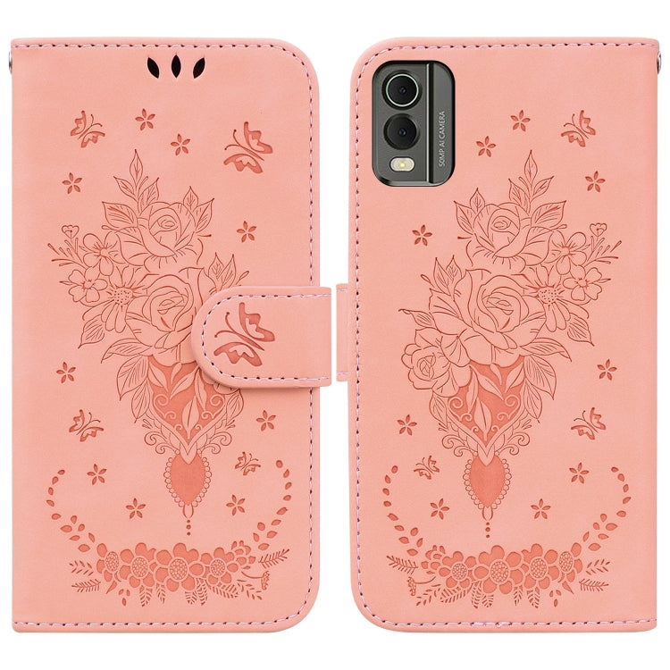 Butterfly Rose Embossed Leather Phone Case My Store