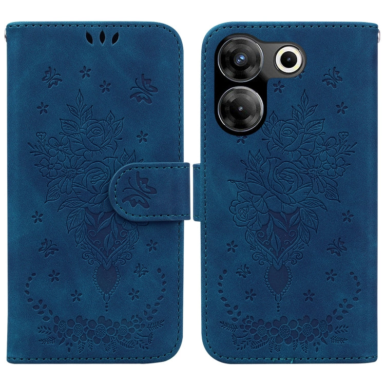 Butterfly Rose Embossed Leather Phone Case My Store