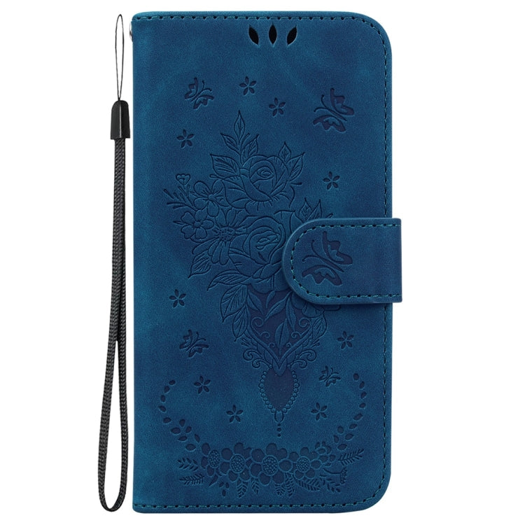 Butterfly Rose Embossed Leather Phone Case