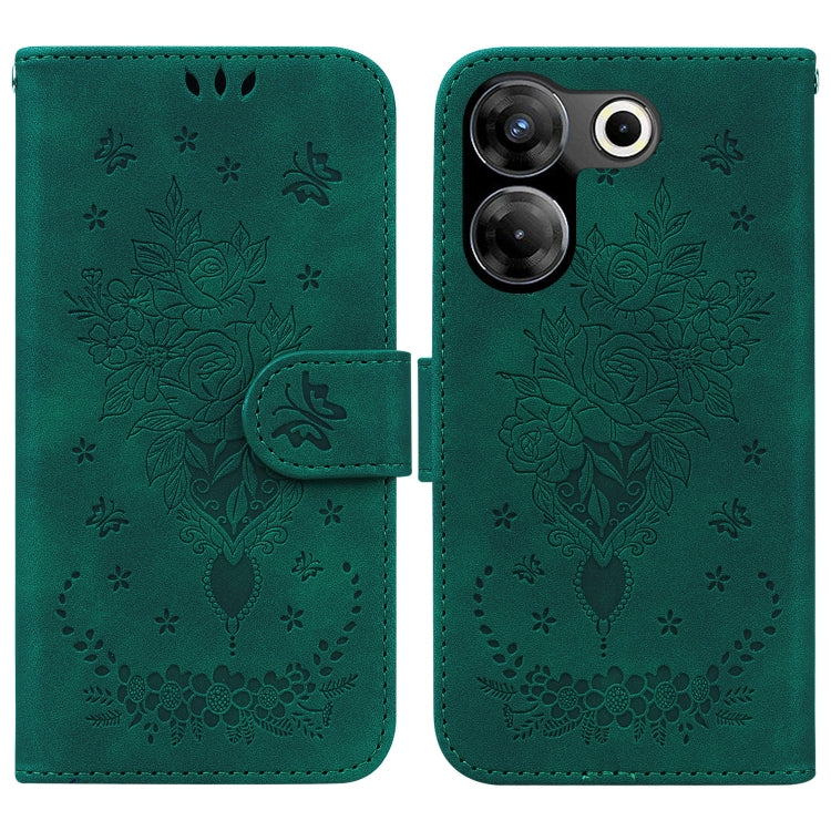 Butterfly Rose Embossed Leather Phone Case My Store