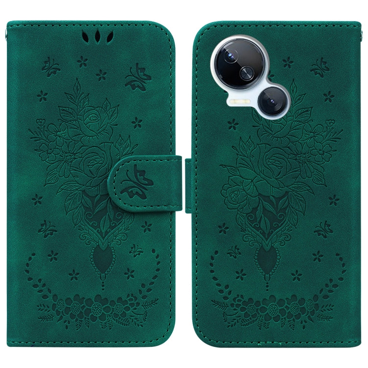 Butterfly Rose Embossed Leather Phone Case My Store