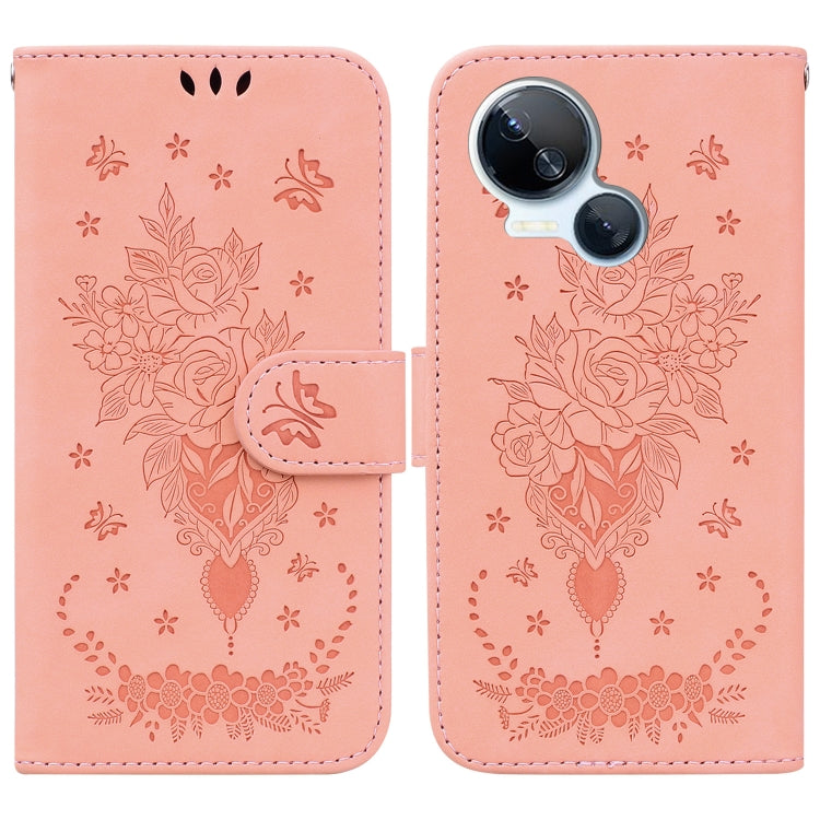 Butterfly Rose Embossed Leather Phone Case My Store