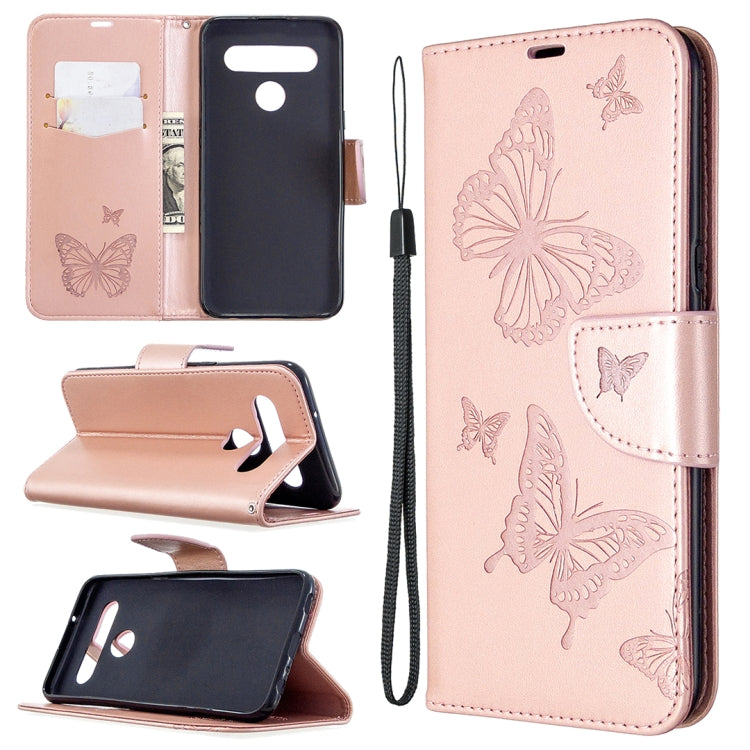 Two Butterflies Embossing Pattern Horizontal Flip Leather Case with Holder & Card Slot & Wallet & Lanyard My Store