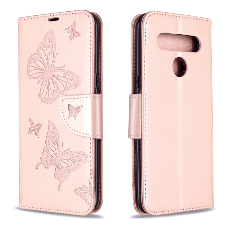 Two Butterflies Embossing Pattern Horizontal Flip Leather Case with Holder & Card Slot & Wallet & Lanyard My Store