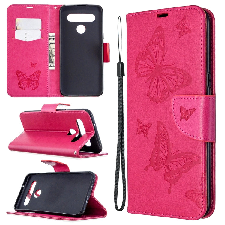 Two Butterflies Embossing Pattern Horizontal Flip Leather Case with Holder & Card Slot & Wallet & Lanyard My Store