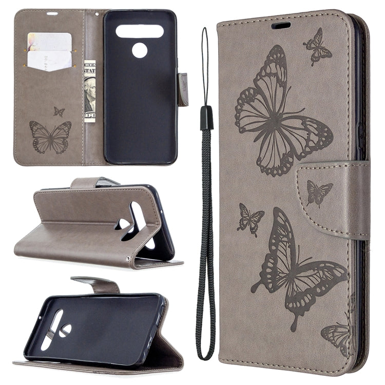 Two Butterflies Embossing Pattern Horizontal Flip Leather Case with Holder & Card Slot & Wallet & Lanyard My Store