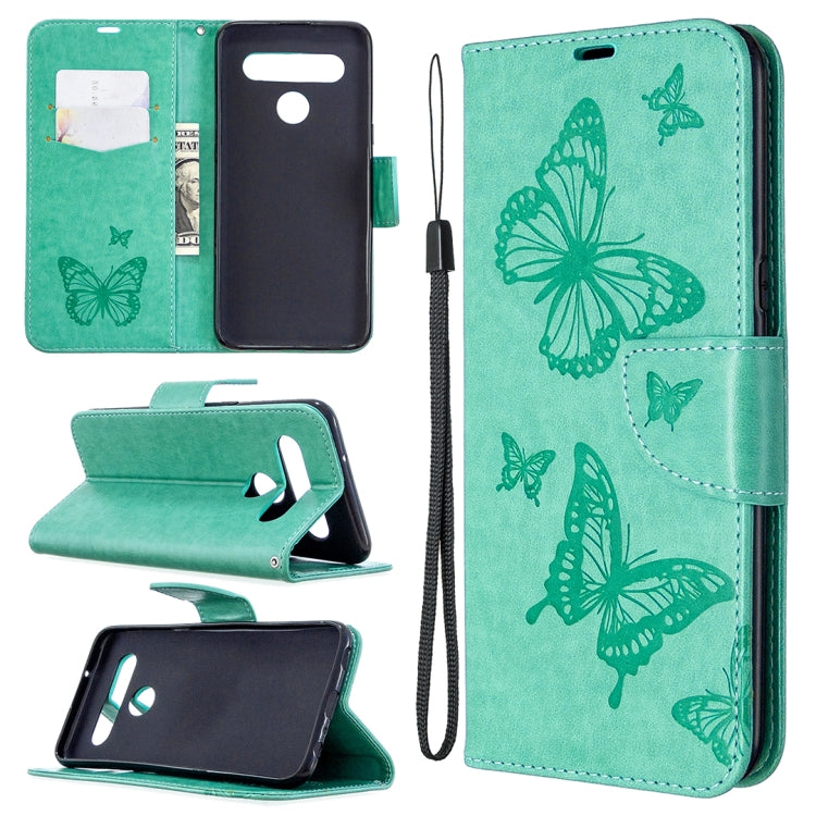 Two Butterflies Embossing Pattern Horizontal Flip Leather Case with Holder & Card Slot & Wallet & Lanyard My Store