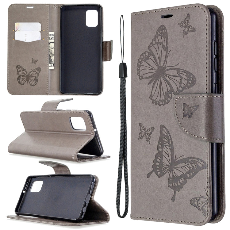 Two Butterflies Embossing Pattern Horizontal Flip Leather Case with Holder & Card Slot & Wallet & Lanyard My Store