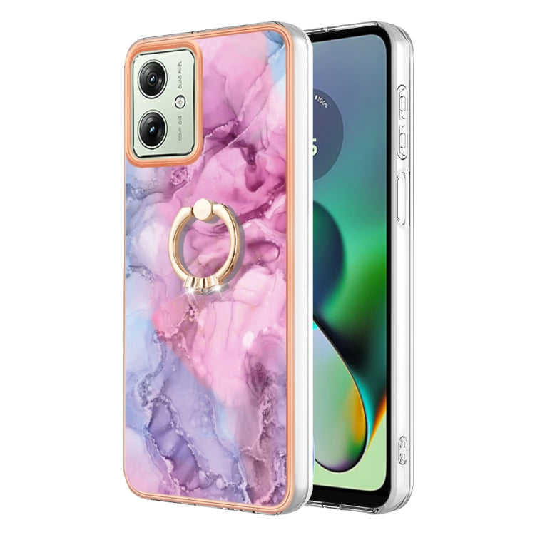 Electroplating Marble Dual-side IMD Phone Case with Ring, Series 1 My Store