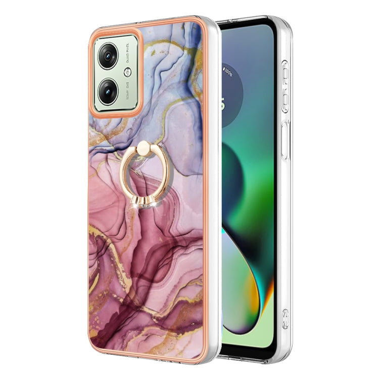 Electroplating Marble Dual-side IMD Phone Case with Ring, Series 1 My Store