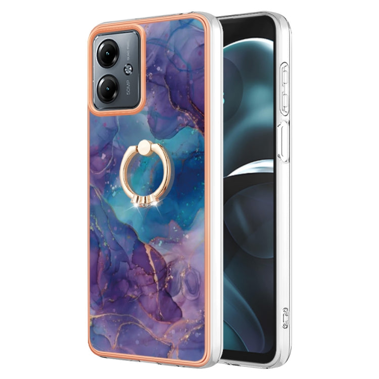 Electroplating Marble Dual-side IMD Phone Case with Ring, Series 1 My Store