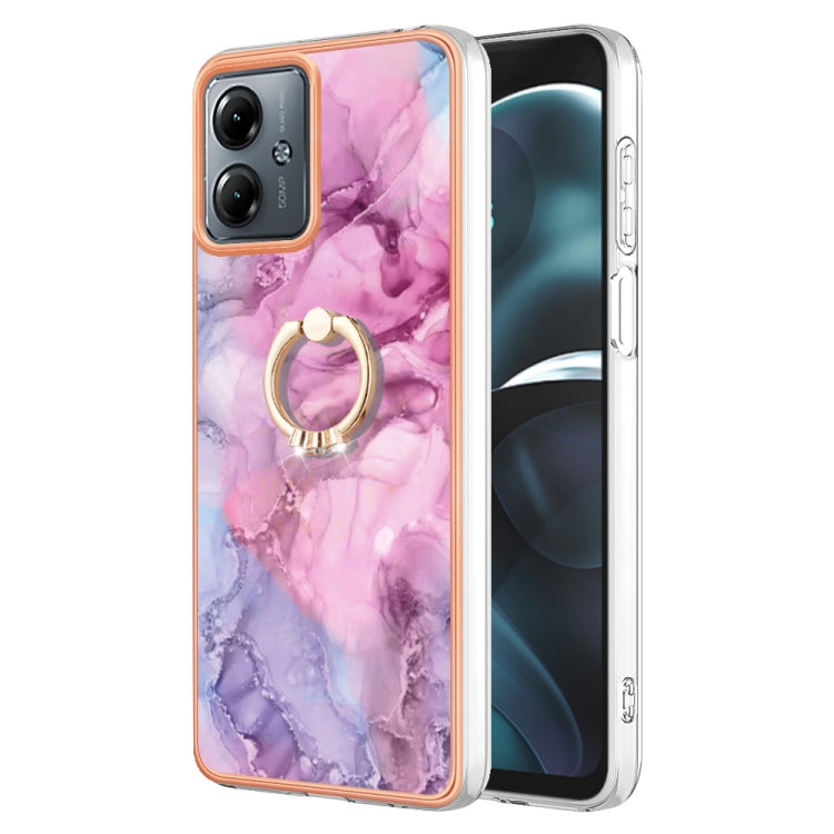 Electroplating Marble Dual-side IMD Phone Case with Ring, Series 1 My Store