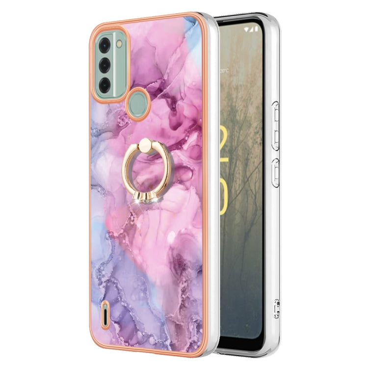 Electroplating Marble Dual-side IMD Phone Case with Ring My Store